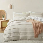 Oli Anderson Beige Duvet Queen Size - Pleated Cover, 3PCS Soft. Fixed Price $41.31.