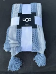 Ugg Conrad Throw Blanket 50 X 70 Succulent Dusty Blue Soft Tassels New. Fixed Price $85.00.