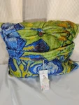 Johnny Was Irisis Travel Blanket Van Gogh Reversible Blue Floral Home Lounge New. Fixed Price $105.00.