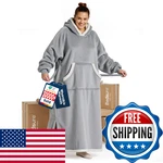 Bedsure Wearable Blanket Hoodie Long Hooded Sweatshirt For Women Gifts. Fixed Price $44.81.