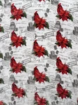 Christmas Elegance Fleece Throw Blanket 50" X 60" Cardinals And Poinsettias/ Red. Fixed Price $10.36.