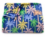 Tropical Palm Trees Blue Soft Plush Throw Blanket 5' X 6 The Big One -new. Fixed Price $22.95.