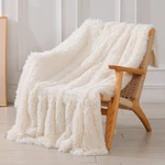 Tuddrom Decorative Extra Soft Fuzzy Faux Fur Throw Blanket 50" 60",SOLID Rever. Fixed Price $24.95.