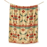 Indigo Hill By Hiend Accents Arizona Sherpa Throw Blanket, Red, Turquoise, Sand. Fixed Price $22.27.