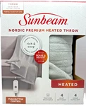 Sunbeam Nordic Premium Heated Throw (grey) (50 In X 60 Brand New. Fixed Price $34.99.