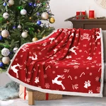 Christmas Blanket Holiday Theme Print Warm Sherpa Fleece Throw Sofa Couch Bed. Fixed Price $24.99.