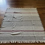 Faribault Mills Woolen 100% Virgin Ivory Blanket 46X50 Cannon River. Fixed Price $49.99.