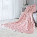 Luxury Reversible 15LB Weighted Blanket For All Seasons - Pink, 48''X72. Fixed Price $77.99.