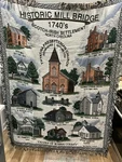 Historic Mill Bridge Vintage Tapestry Throw Blanket. Fixed Price $23.50.