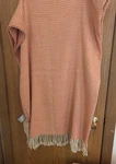 Waffle Weave Throw Blanket With Fringe Detailing-nordstrom Peach/orange 50X60. Fixed Price $25.00.
