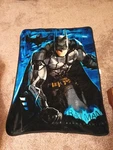 Batman Throw Blanket 40"X 50" Arkham Knight Wall Hanger Warner Brothers. Fixed Price $20.00.