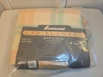 Fieldcrest Lap Blanket Acrylic Loom Woven Pastel Tartan Plaid Fringe 50X60 Usa. Fixed Price $22.50.