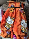 Hello Kitty Halloween 60X70 Orange Candy Corn Pumpkin Spiderweb Throw Blanket. Fixed Price $34.99.
