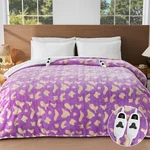 Rujipo Leopard Print Electric Heated Blanket Queen, 84X90 Purple, Dual Control. Fixed Price $143.98.