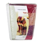 Vtg Chenille Throw Blanket Mexicali Plaid 50 70 In. W/ Fringe Target Home Nos. Fixed Price $39.99.