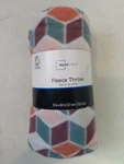 Fleece Throw Blanket Geo Abstract Pastel Colors 50"X60" New. Fixed Price $11.99.