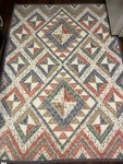 Biederlack Vtg Plush Blanket Geometric Star Multicolor Pastel 54X76 Acrylic. Fixed Price $30.00.