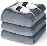 Queen Size Heated Electric Blanket With Dual Control & Auto Off - Soft Flannel. Fixed Price $72.99.