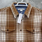 Outerknown Blanket Shirt Mens Medium Flannel Plaid Heavy Thick Beach Kelly Surf. Fixed Price $89.95.