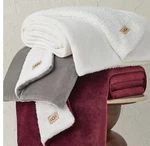 New! Authentic! Ugg Avery Reversible Plush & Sherpa Throw In Grey/seal 50" X 70". Fixed Price $66.50.