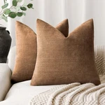Foindtower Pack 2 Soft Textured Throw Decorative Pillow Covers Square Acce.... Fixed Price $29.31.