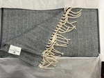 Sferra Terzo Throw Blanket Dark Blue Basketweave 100% Cotton Fringed 51X71 New. Fixed Price $129.99.