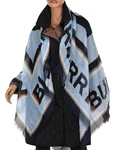 New Burberry Luxury Bubblegum Blue Modal Logo Oversized Scarf Wrap Shawl. Fixed Price $280.49.