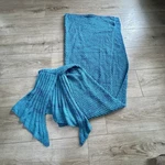 Nwt Mermaid Tail Blanket Turquoise Blue Crochet Laghcat. Fixed Price $14.99.