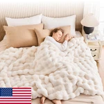 Ikalife Cozy Faux Fur Throw For Bed-warm Fuzzy Blanket, Soft Plush. Fixed Price $109.34.