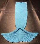 Mermaid Tail Blanket Teal Turquoise Soft Crochet Throw For Adults Teens Nwt. Fixed Price $10.49.