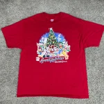 Dinsey Shirt Mens Extra Large Red Cast Christmas Tree Happy Holiday Disney Parks. Fixed Price $10.50.