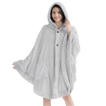 Warm Poncho For Women Hooded Blanket Angel Wrap Cape With Pockets Sherpa. Fixed Price $24.99.