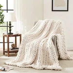 Lagraty Chunky Knit Blanket Throw,soft Chenille Yarn 50X60,HANDMADE Th.... Fixed Price $38.51.