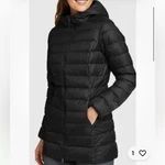 Eddie Bauer Cirruslite 650 Down Ultra Light-hooded Parka Women Xl Black. Fixed Price $39.20.