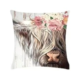 Cow, Highland Western, Cowgirl Throw Pillow Cover Only. Fixed Price $10.00.