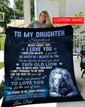 To My Daughter From Dad Lion Themed Personalized Name Blanket Birthday Gift Us. Fixed Price $60.99.