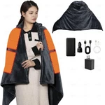 Mimyth Cordless Heated Blanket With Hood, 36 X 63 In, Multiple Colorr. Fixed Price $67.35.