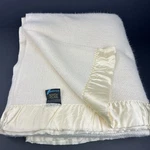 Fieldcrest Touch Of Class Vintage Thermal Acrylic Blanket Satin Trim Butter F/q. Fixed Price $52.98.
