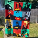 Dc Comics Justice League Fleece Travel Blanket Superman Batman Wonder Woman. Fixed Price $18.99.