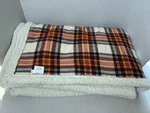 Eddie Bauer Throw Blanket Reversible Sherpa Fleece Bedding Edgewood Plaid 50X60. Fixed Price $35.99.