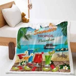 Leisure Vacation Juice Boat 3D Warm Plush Fleece Blanket Picnic Sofa Couch. Fixed Price $63.43.