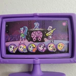 My Little Pony Equestria Girls Tv Replacement Television Doll Size Purple 2"X3". Fixed Price $7.99.