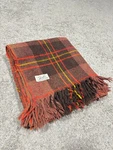 Vtg Faribo Wool Blanket Fluff-loomed Faribault Plaid Throw Made In Usa Red Brown. Fixed Price $29.99.