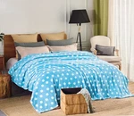 Jml Plush 300GSM Flannel Fleece Blanket, Polka Dot Blue, King. Fixed Price $31.58.