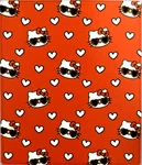 Hello Kitty Heart Red & White Polyester Soft Plush Throw Jete Blanket 60"X70". Fixed Price $55.24.