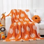 Buryeah Fall Pumpkin Knit Throw Blanket, 50 X 60 Inch Autumn Halloween Reversibl. Fixed Price $37.21.