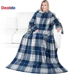 Wearable Blanket With Sleeves For Adult Women Men, Cozy Fleece Warm Wrap Throw. Fixed Price $34.86.
