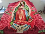 New! 2PLY King Korean Style Mink Heavy Blanket Lady Of Guadalupe Rose Red 10+LBS. Fixed Price $46.95.