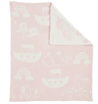 Mud Pie Baby Girl Pink Noah's Ark Chenille Blanket 34" X 28" Polyester New. Fixed Price $18.95.