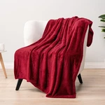 Pavilia Waffle Textured Fleece Throw Blanket For Couch Sofa, Wine Maroon Soft. Fixed Price $23.79.